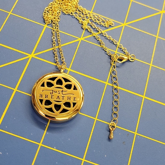 22" + 2" Gold Tone Chain Diffuser Necklace - Picture 7 of 7